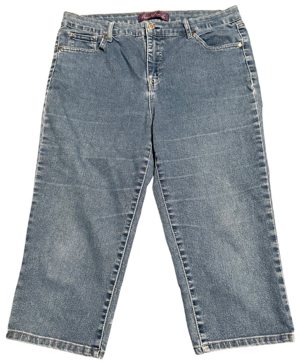 Gloria Vanderbilt Amanda Capri Cropped Jeans, Mid Rise Stretch, Women's Size 12